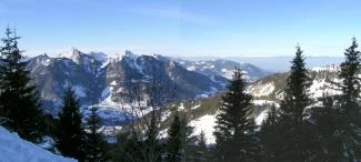 vue des pistes de ski