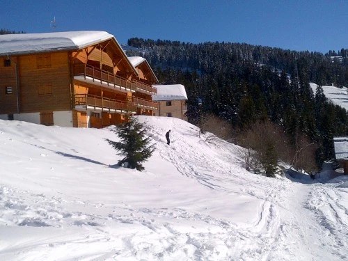 Accès direct en ski sur la piste de la Légette (Piste bleue)