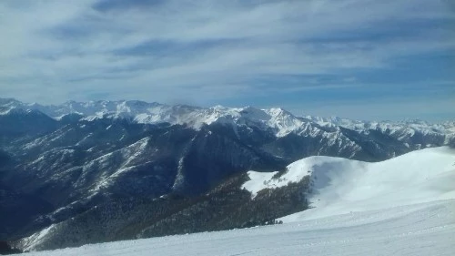 Le haut des pistes de ski 